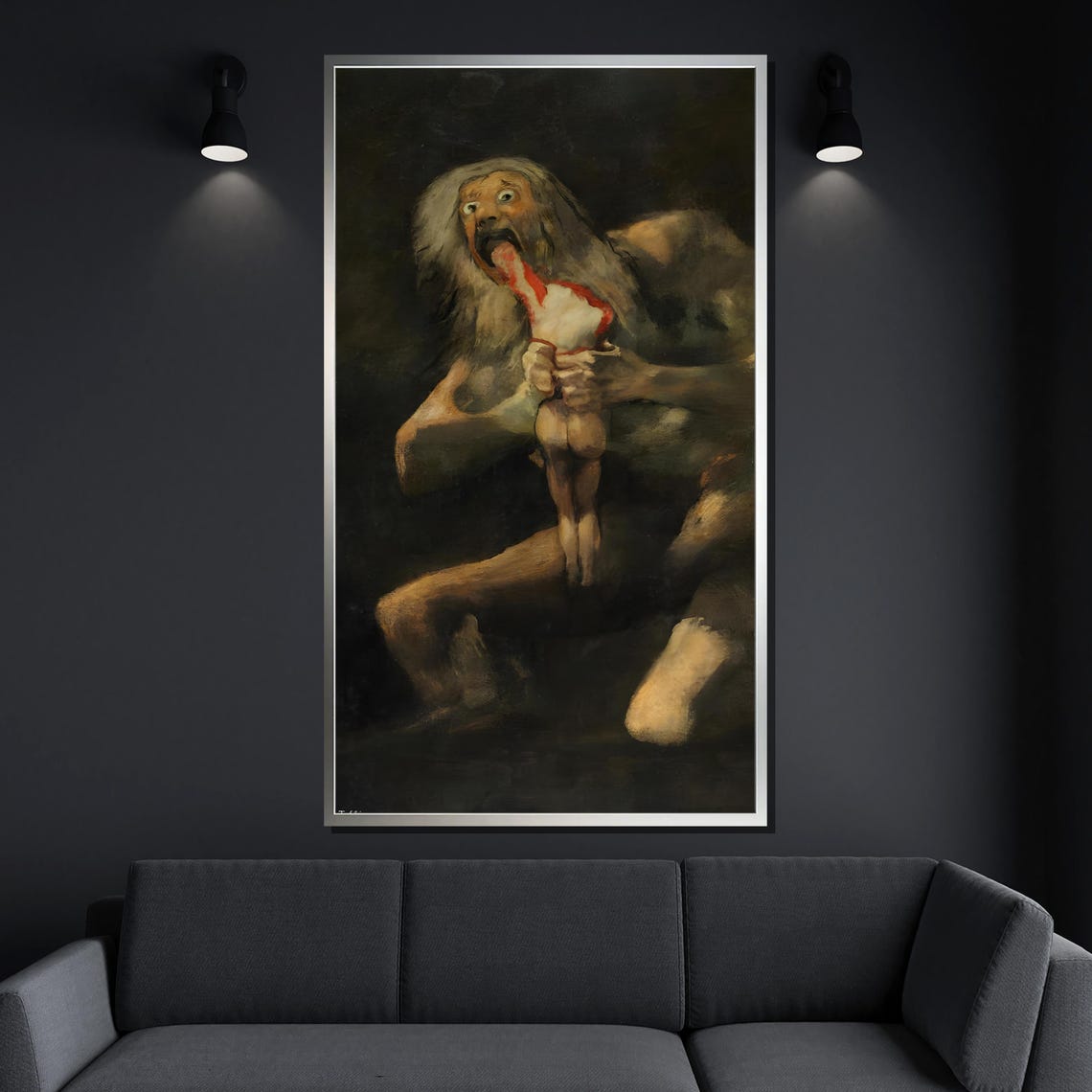 Francisco Goya Saturn Devouring His Son Dark Masterpiece Print - Image 4