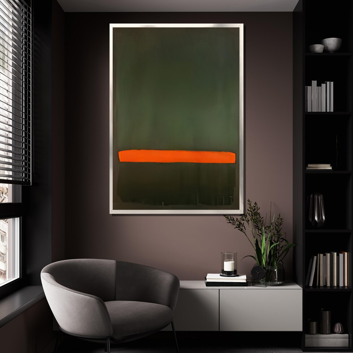 Mark Rothko Painting Green And Orange Abstract Artwork Modern Art Gift For Wall Decor - Image 4