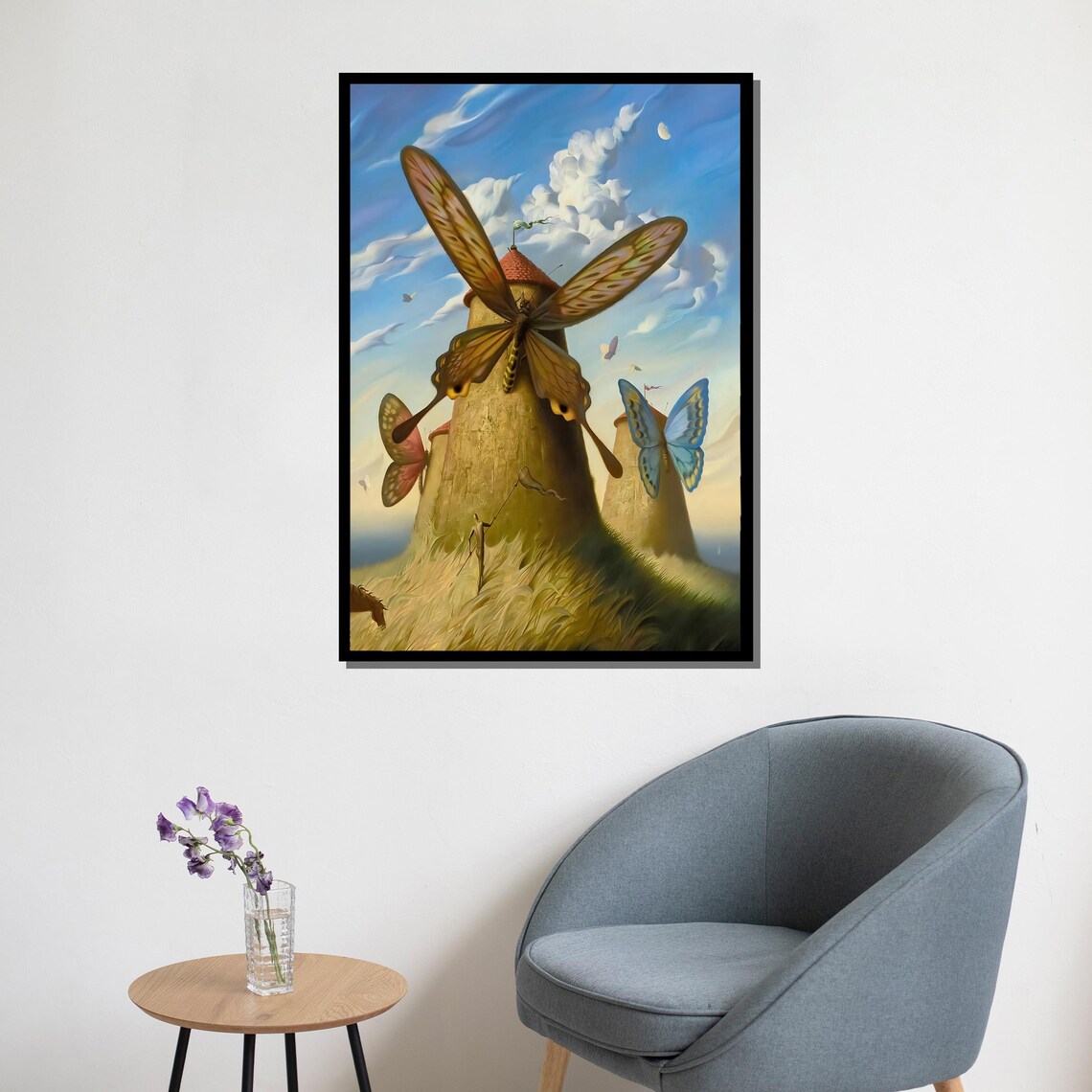 Morteza Katouzian Butterfly Wing Windmill Surreal Fantasy Art Poster - Image 5