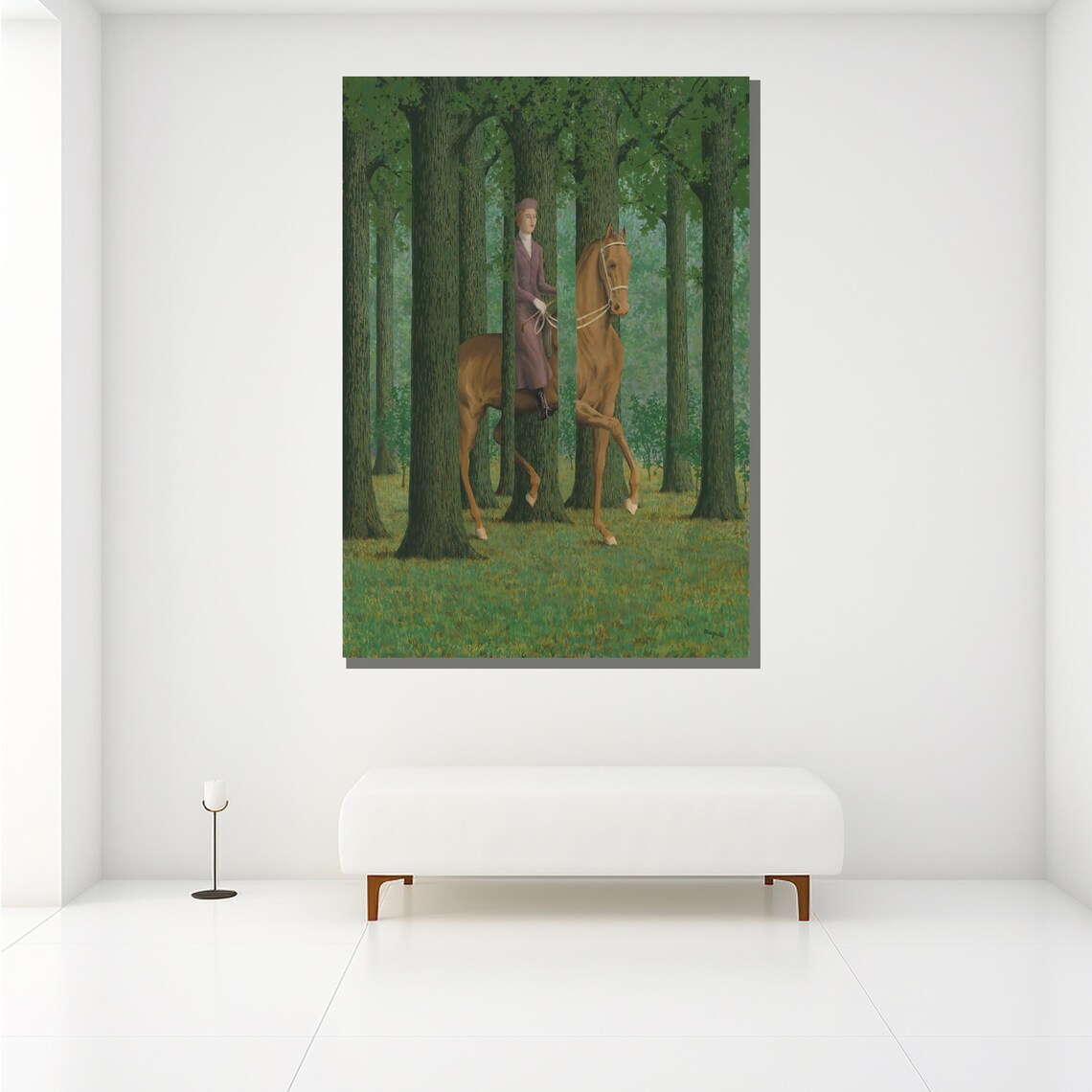 Ren Magritte The Blank Signature Horsewoman Hidden Forest Trees Poster - Image 2