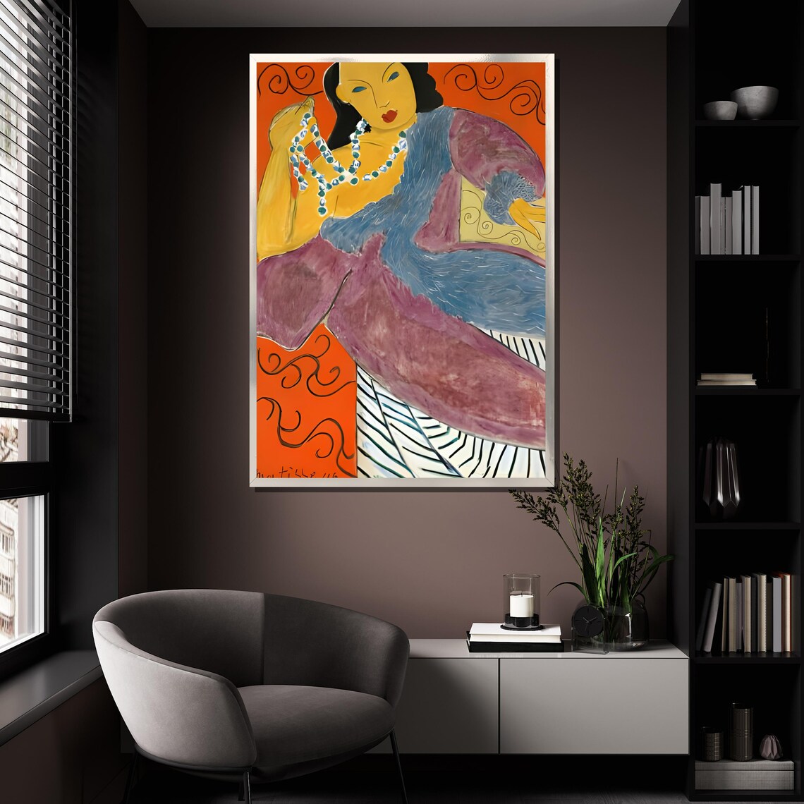 Henri Matisse Spanish Woman Tambourine Fauvist Portrait Print - Image 4