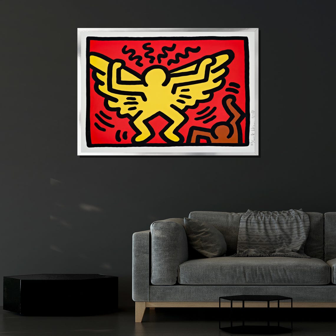 Bold Red And Yellow Angel Pop Art Modern Wall Art For Home Decor Or Unique Gift - Image 4