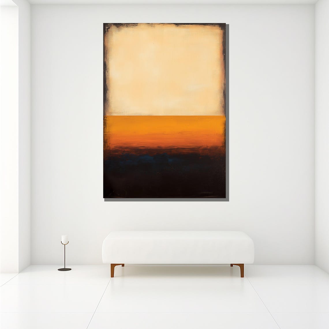 Mark Rothko Beige Orange Black Color Field Abstract Art Print - Image 2