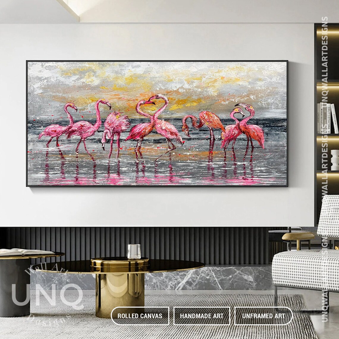 Abstract Flamingo Art Print for Living Room Decor - Image 6