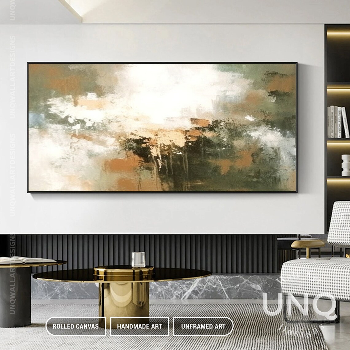 Sage Green Minimalist Abstract Painting Soft Earth Tone Decor Poster - Image 5