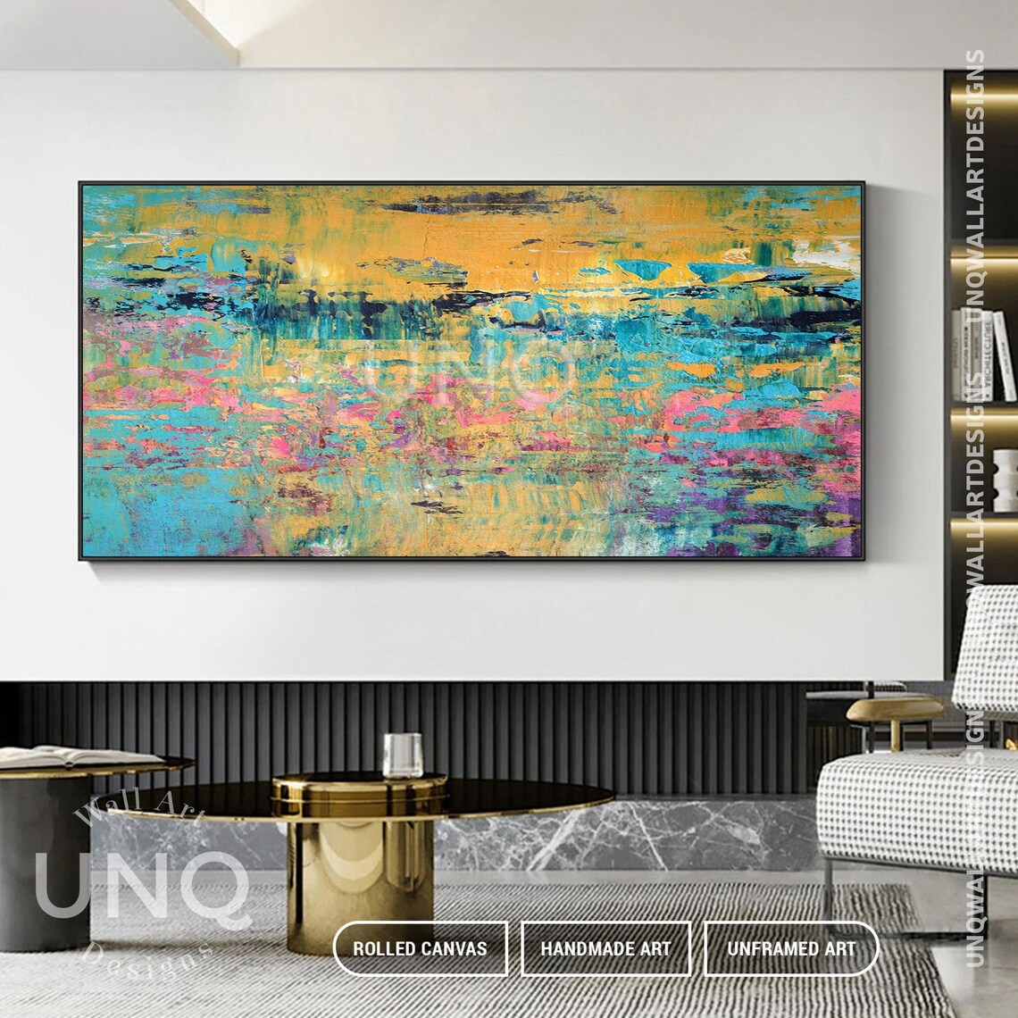 Blue Textured Oil Painting, Modern Boho Art Print - Image 6
