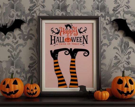 Trendy Halloween Decoration Poster Vintage Dark Academia Print Retro Decor Apartment Moody Wall Art Instant