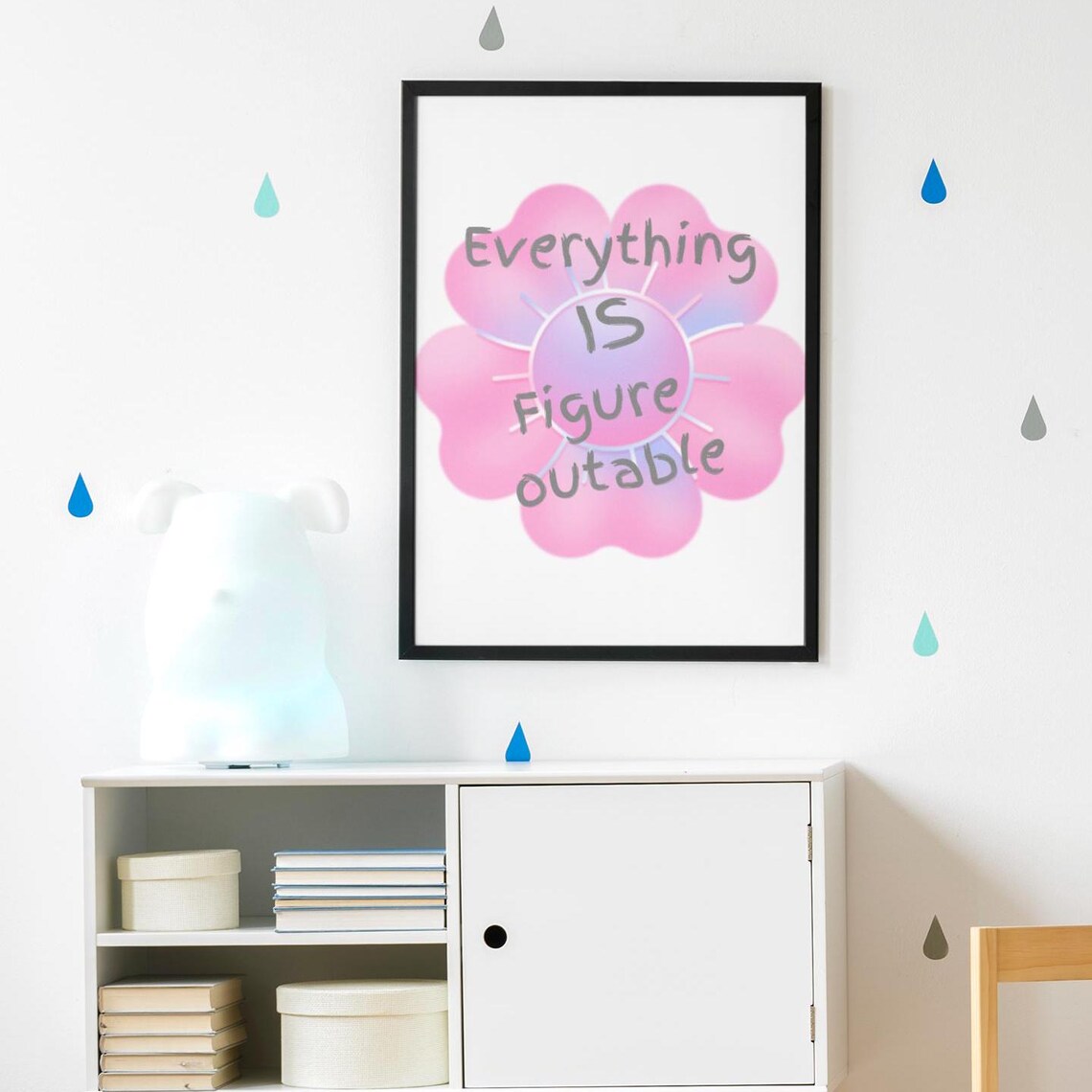 Everything Is Figureoutable Positive Quote Print - Image 2