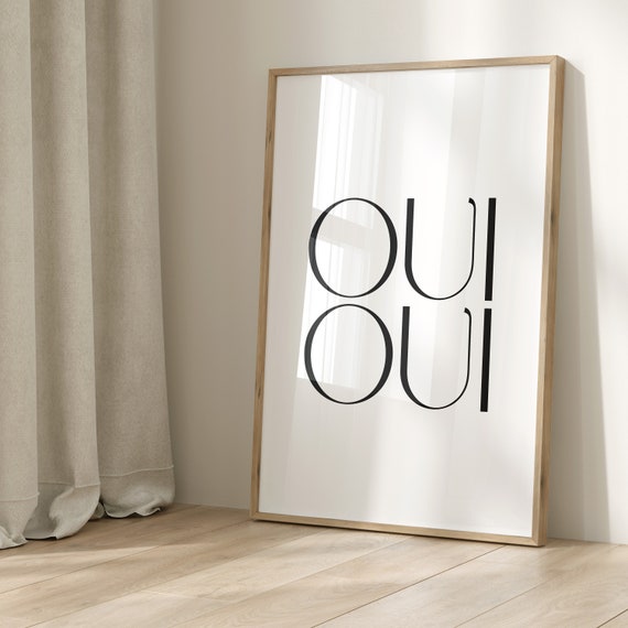 Oui Oui French Bathroom Humor Minimalist Art Print