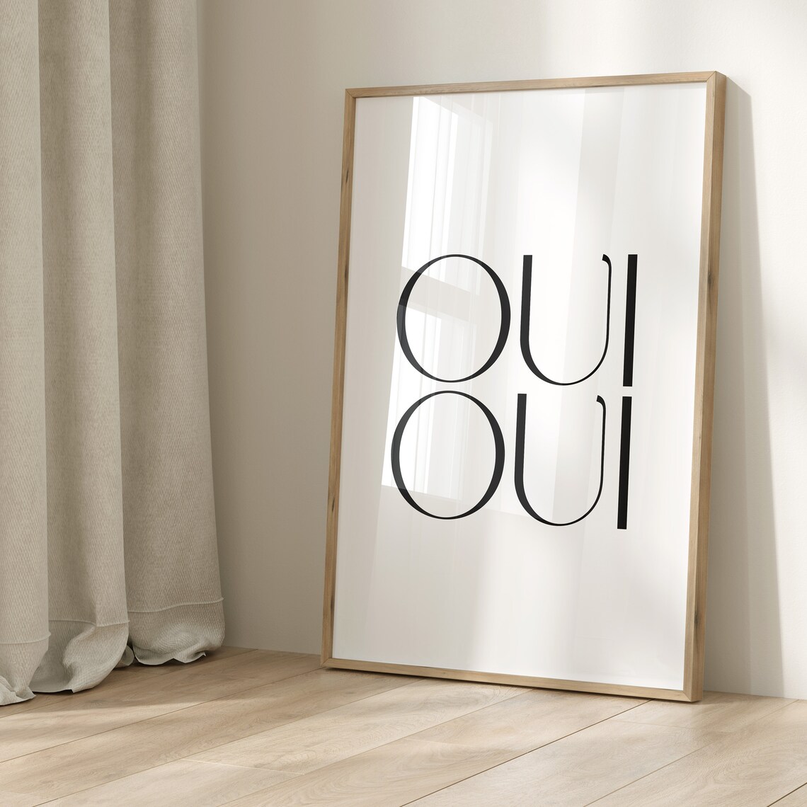 Oui Oui French Bathroom Humor Minimalist Art Print