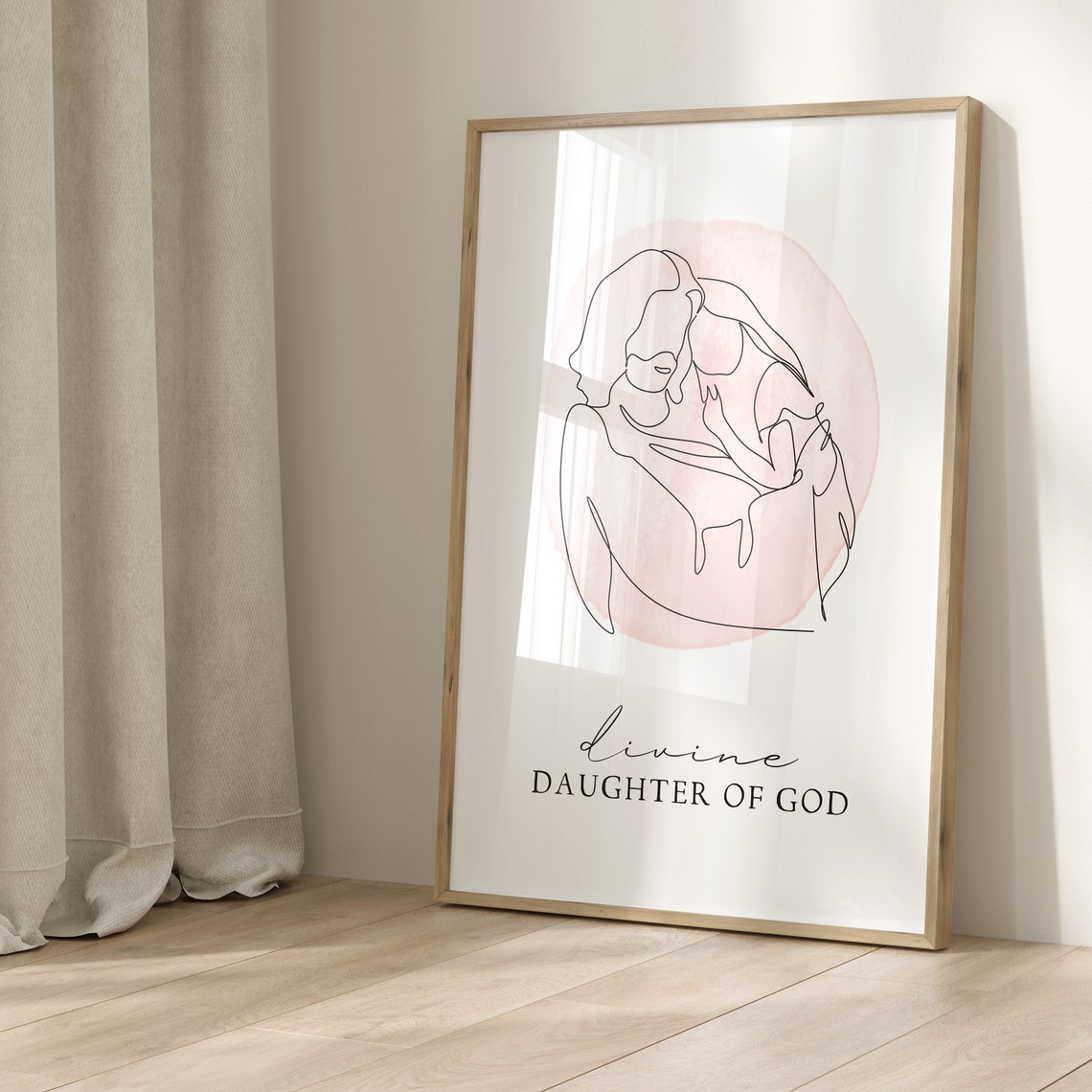 Daughter Of God Print Lds Wall Art Christian Nursery Decor Lds Young Women Bible Verse Wall Art Daughter Of A King Pink Girls Room Art - Image 2
