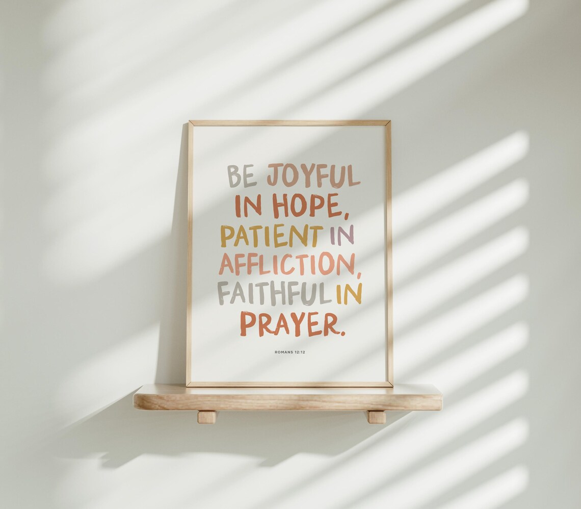 Be Joyful In Hope Romans 12:12 Scripture Print - Image 2