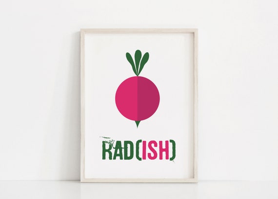 Radish Art, Minimalist Kitchen Poster Print