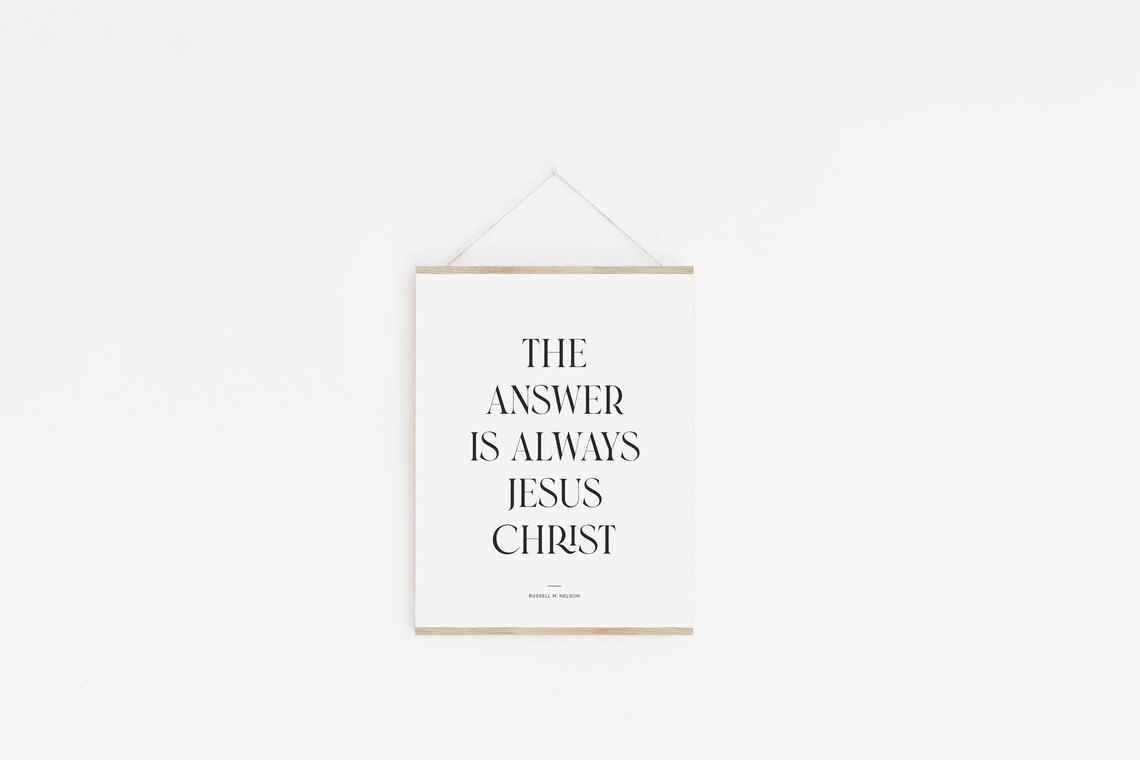 The Answer Is Always Jesus Christ Quote Art Print - Image 2