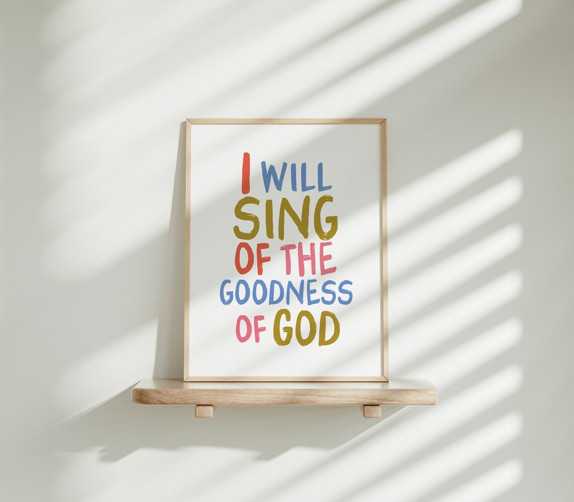 Goodness Of God Bible Verse Christian Wall Art Print - Image 2