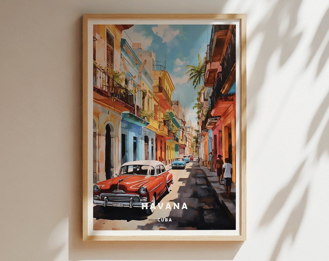 Havana Travel Poster Havana Print Havana Wall Art Retro Print Cuba Wall Art Home Decor Summer Print Cuba Travel Art Cuba Poster