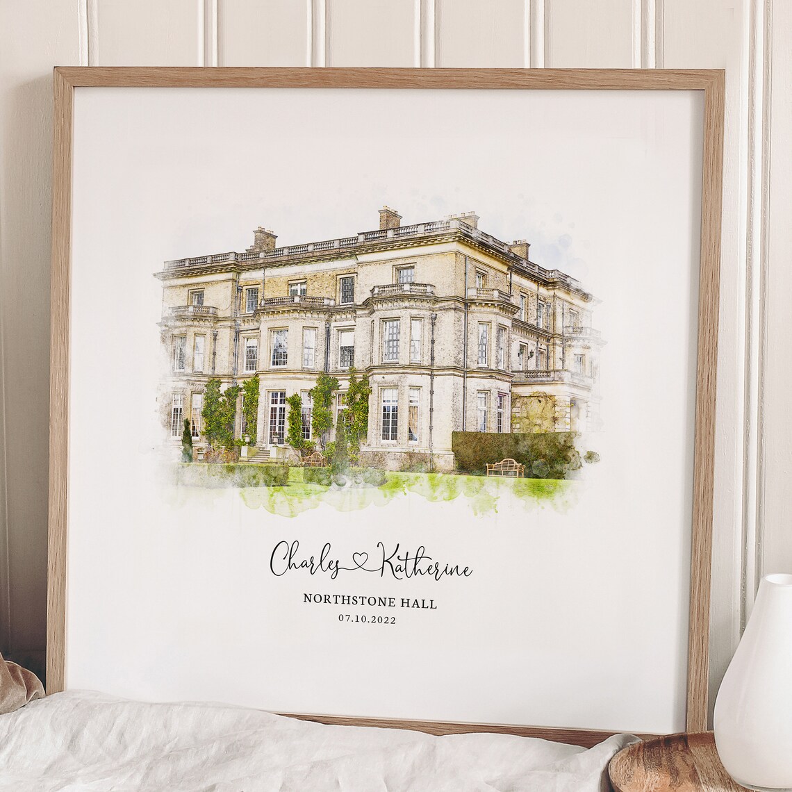 Wedding Venue Personalised Sketch Art Print