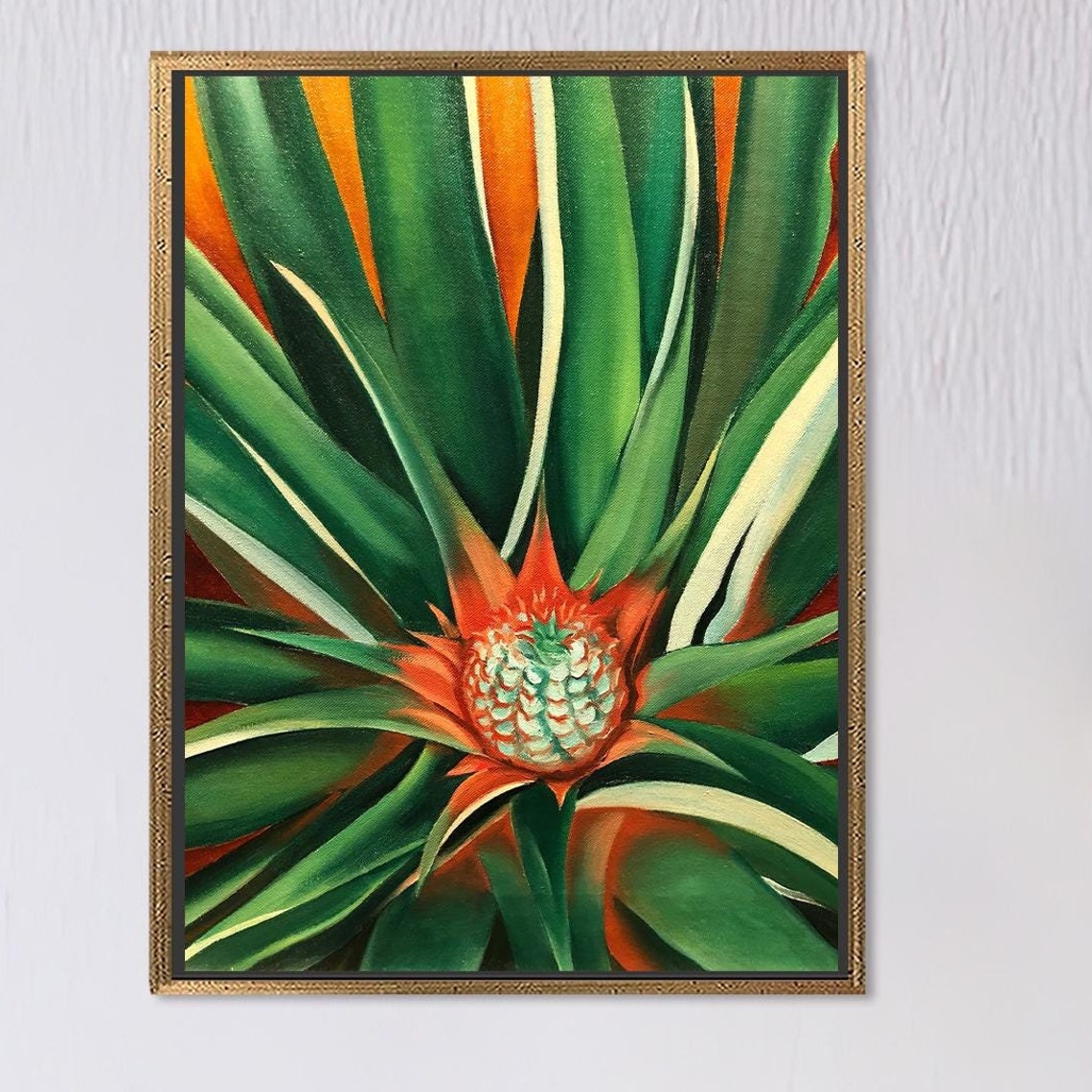 Georgia O'Keeffe Pineapple Bud Tropical Botanical Close Up Art Poster