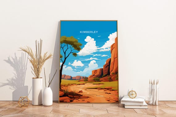 Kimberley Australia Travel Print Poster Wall Art Vintage