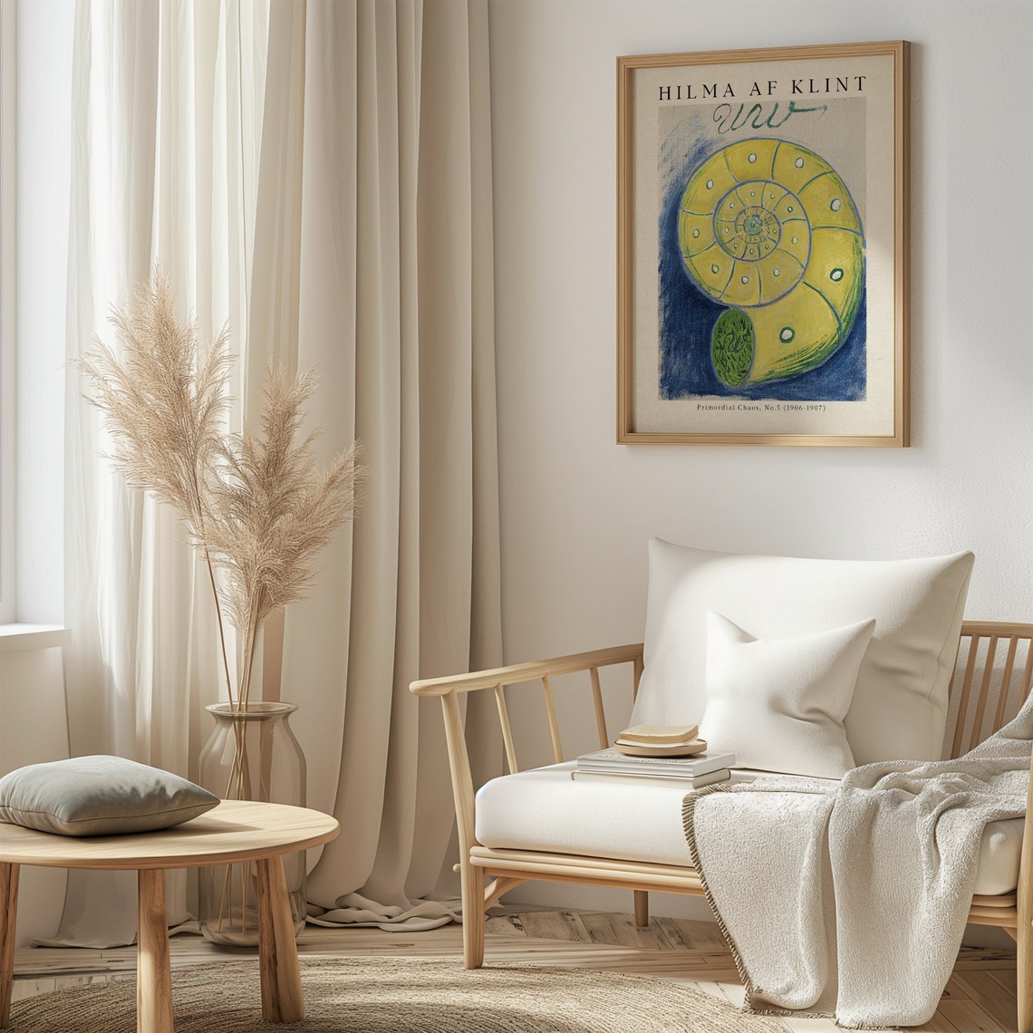 Hilma Af Klint Primordial Chaos No 5 Yellow Spiral Shell 1906 Poster - Image 2