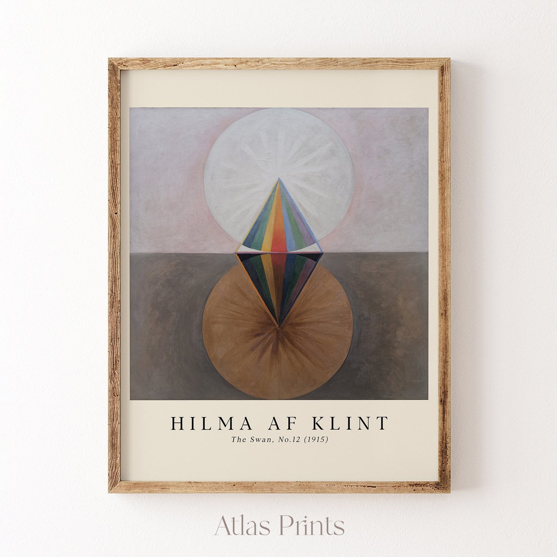 Hilma Af Klint The Swan No 12 1915 Rainbow Geometric Art Poster