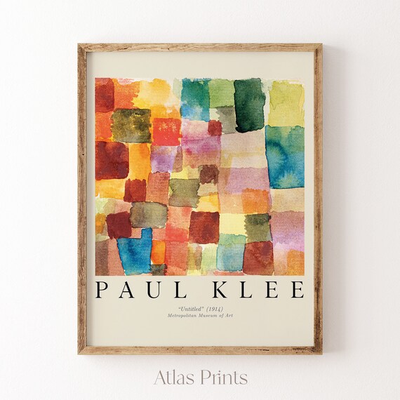 Paul Klee Untitled 1914 Watercolor Grid Abstract Exhibition Poster