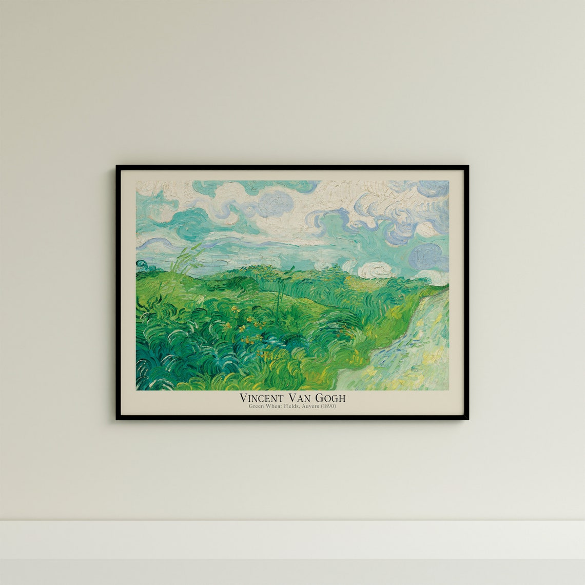 Vincent Van Gogh Green Wheat Fields Auvers 1890 Famous Painting Print - Image 2