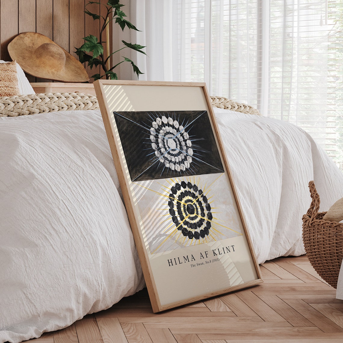 Hilma af Klint The Swan No 8 1915 Black White Geometric Art Poster - Image 5