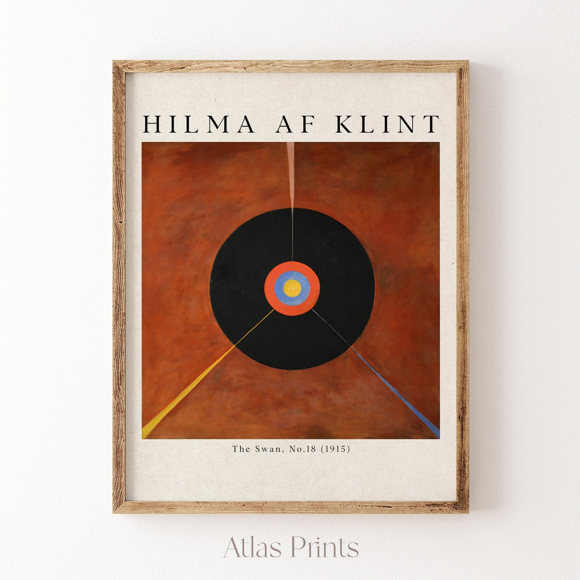 Hilma af Klint The Swan No 18 1915 Abstract Red Black Circle Poster