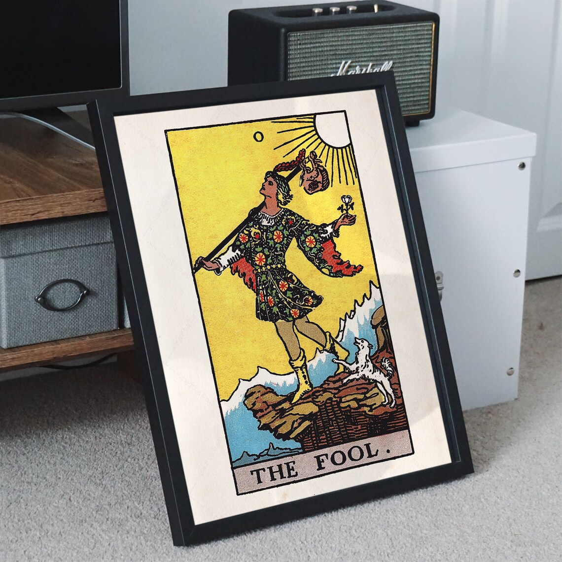 The Fool Tarot Card Vintage Rider Waite Smith Occult Art Print - Image 3