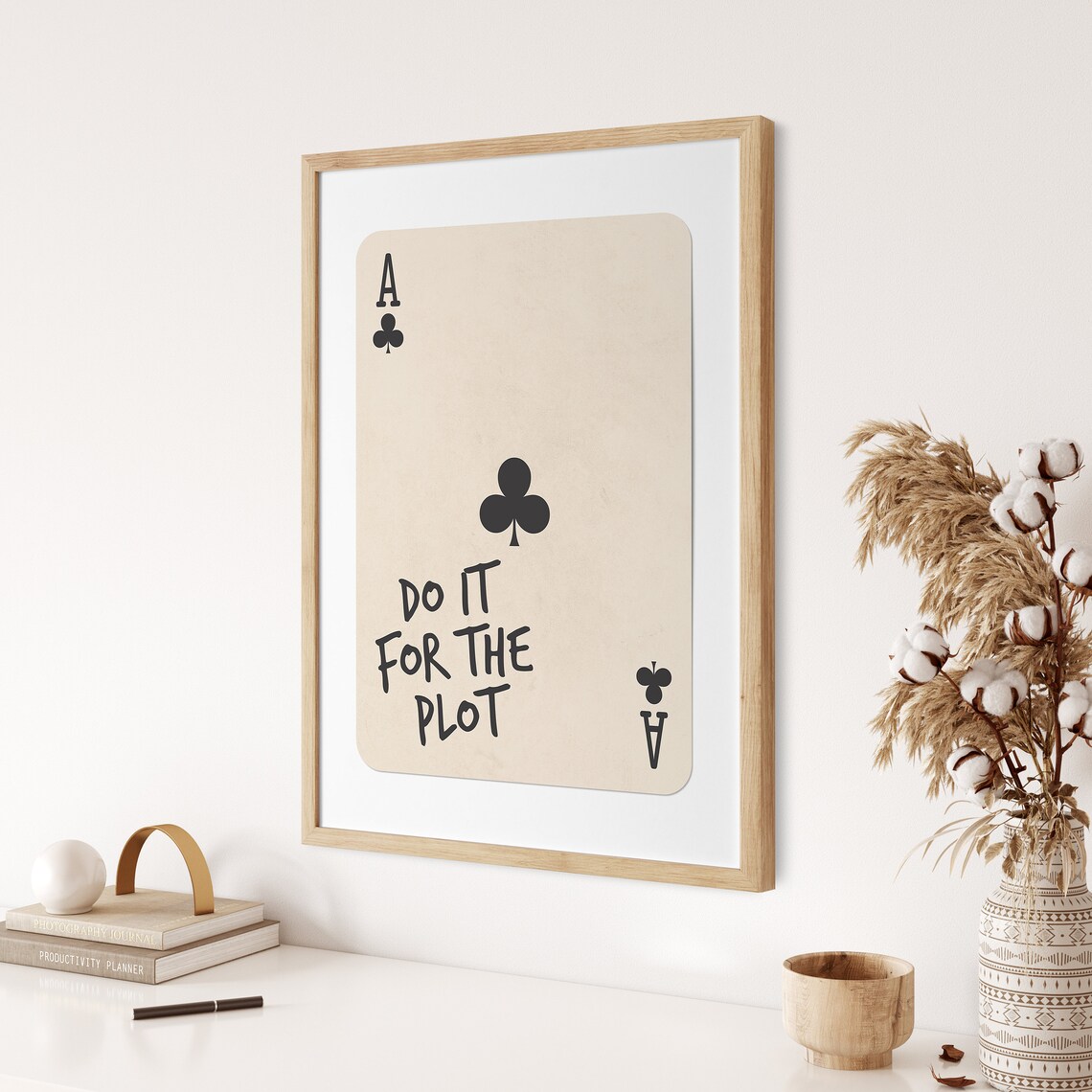 Do It For The Plot Retro Ace Of Clubs Poster - Image 2
