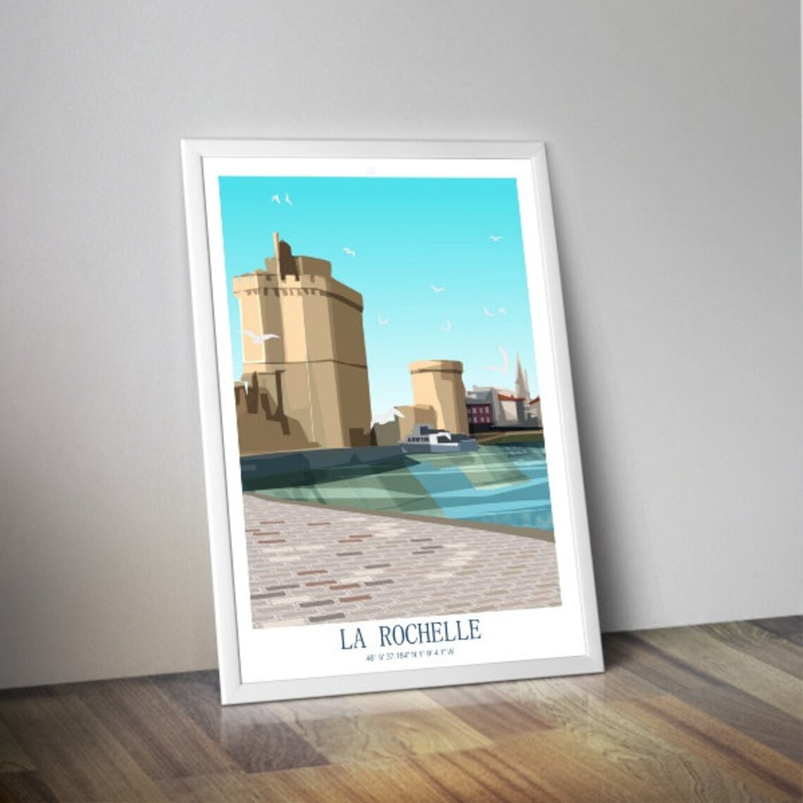 Poster Illustration Of La Rochelle I Charentemaritime