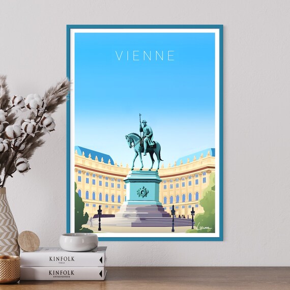 Poster Illustration Of Vienna I Austria Beethoven Danube Mozart