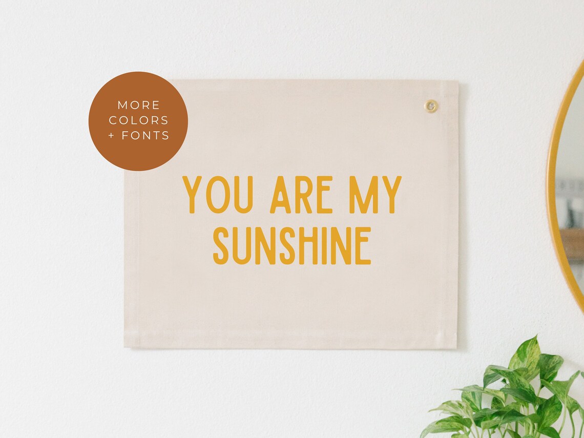 You Are My Sunshine Boho Girl Nursery Wall Art