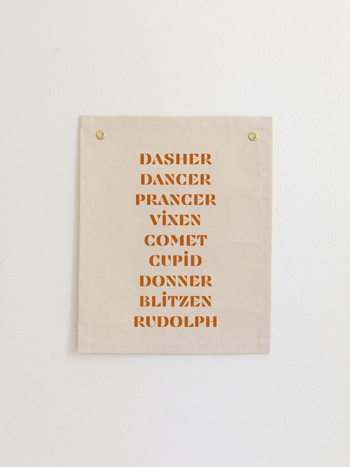 Reindeer Names Banner, Christmas Wall Art