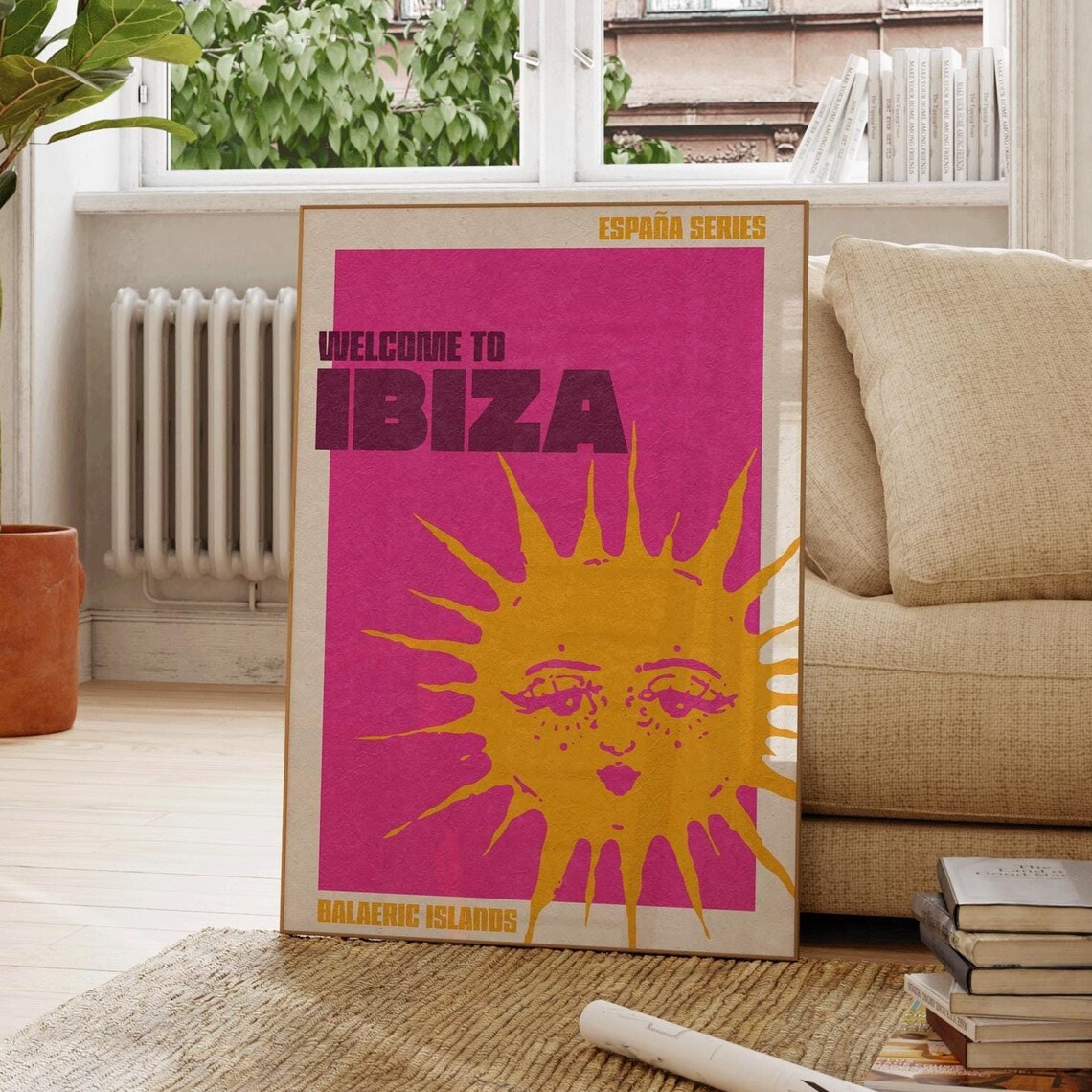 Welcome Ibiza Modern City Travel Poster