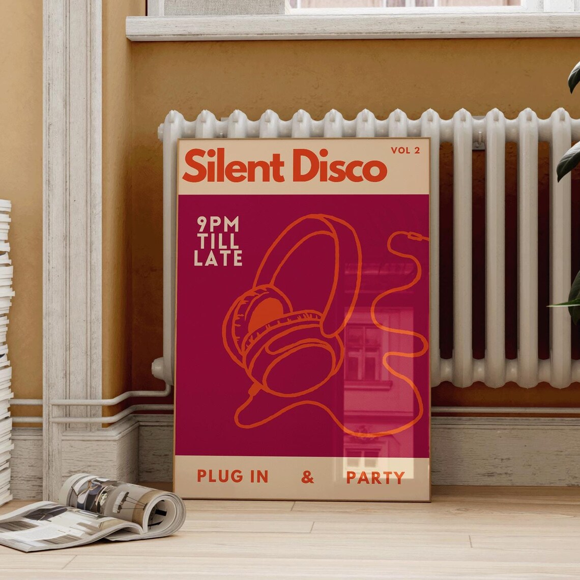 Silent Disco - Retro Music Art