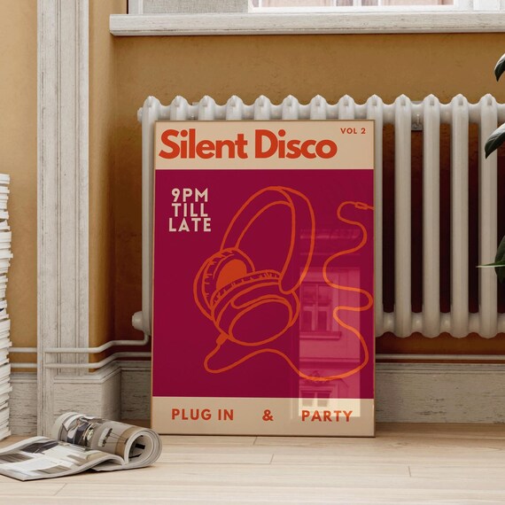 Silent Disco - Retro Music Art