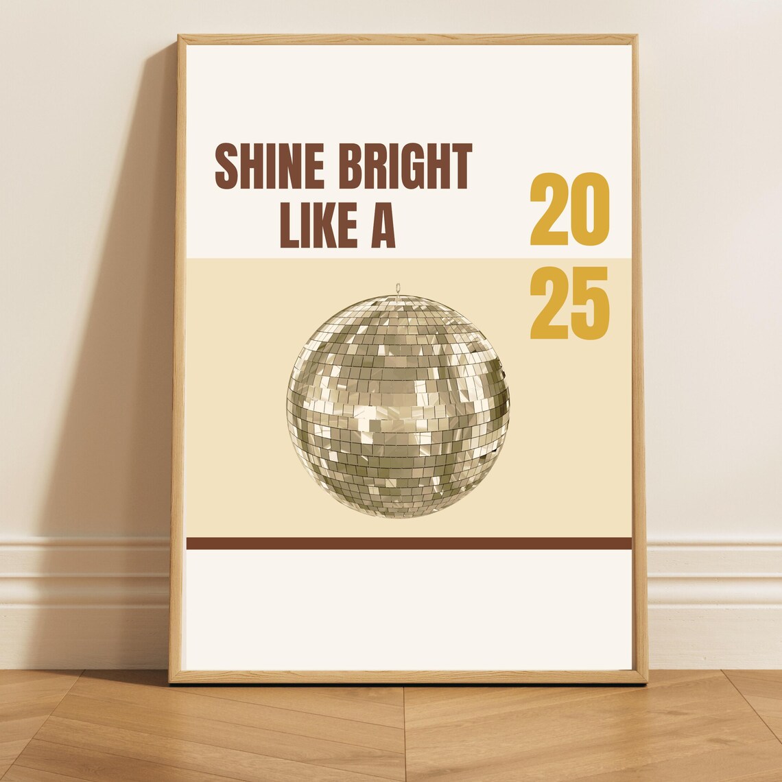 Shine Bright Like A Disco Ball, Minimalist Typography - Image 2
