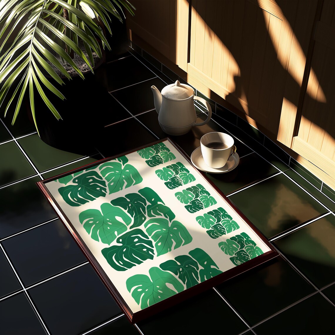 Abstract Tropical Leaf Matisse Inspired Poster