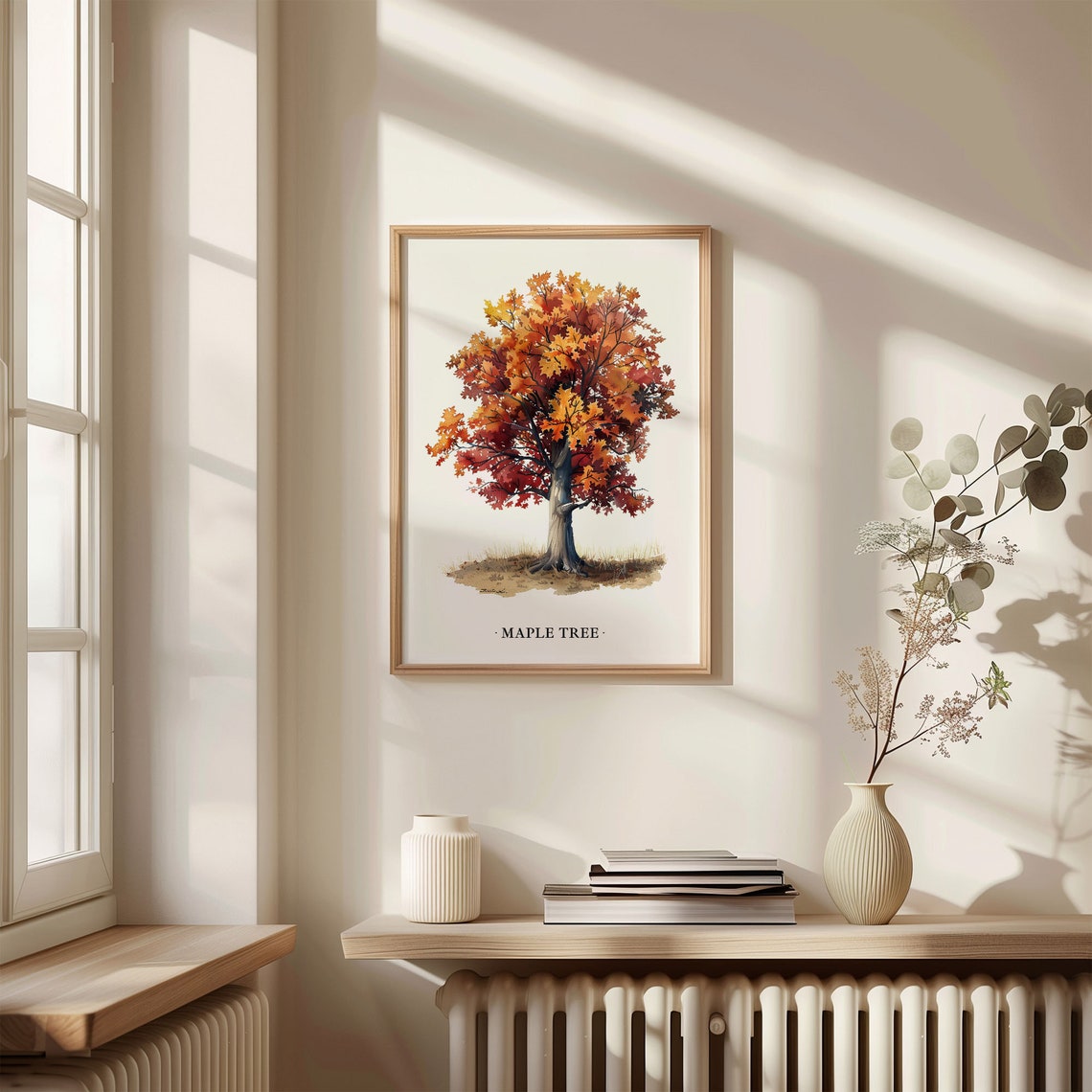 Maple Tree Watercolor Autumn Fall Foliage Botanical Decor Poster - Image 3