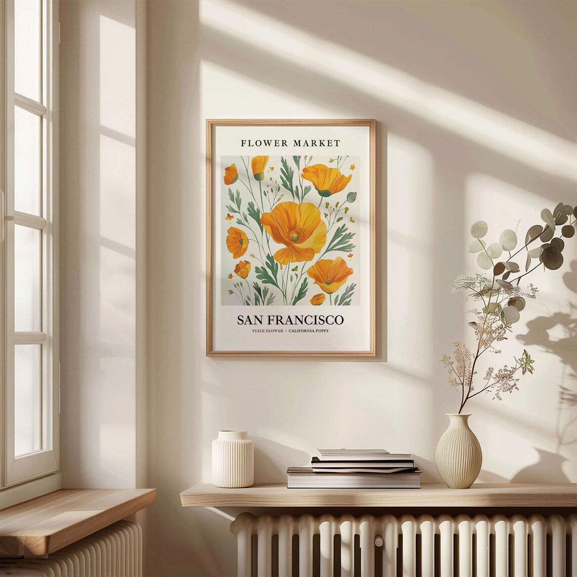 San Francisco Flower Market Art Print, Vintage Botanical - Image 3