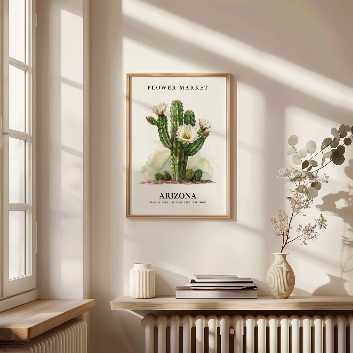 Arizona State Flower 1960s Botanical Poster - Image 3