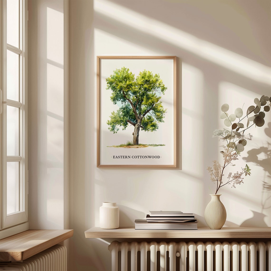Eastern Cottonwood Tree Watercolor Botanical Wall Decor Poster - Image 3