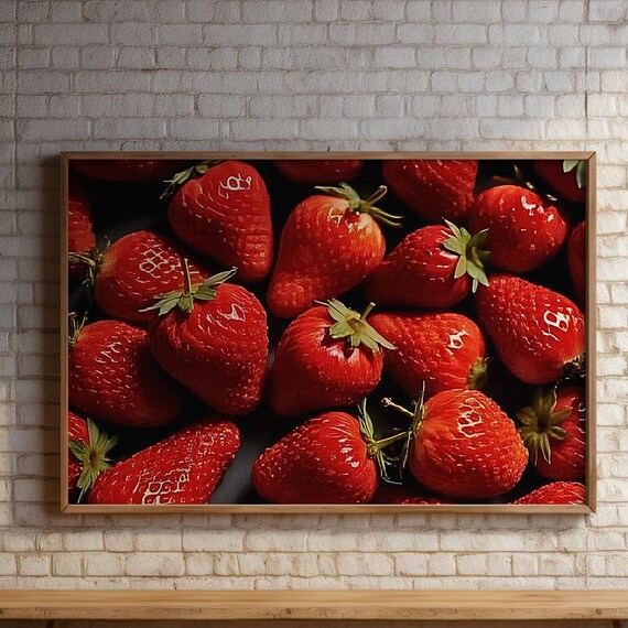 Fresh Strawberries Healthy Food Art Print