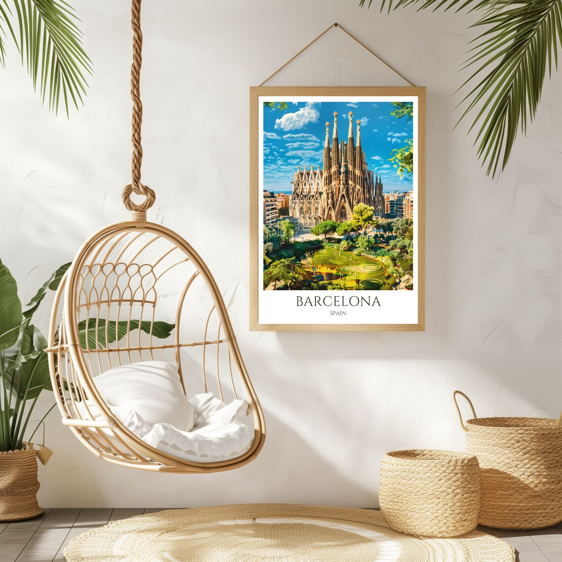 Barcelona Sagrada Familia Gaudi Cathedral Spain Travel Poster - Image 2