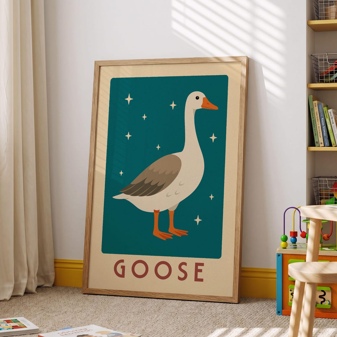 Goose Print, Farm Animal Nursery Decor