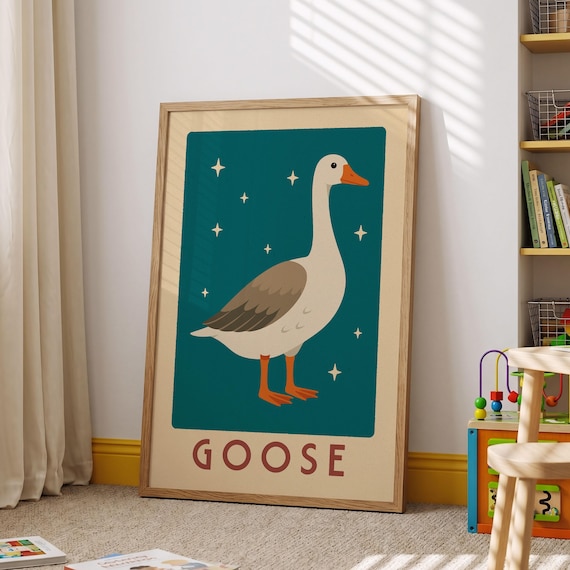 Goose Print, Farm Animal Nursery Decor