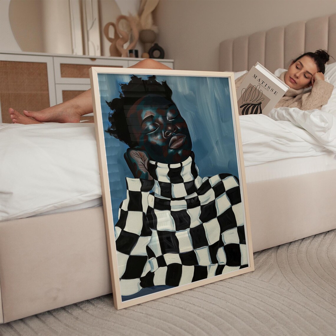 Abstract Portrait Of Man, Bold Minimalist Modern Art - Image 2