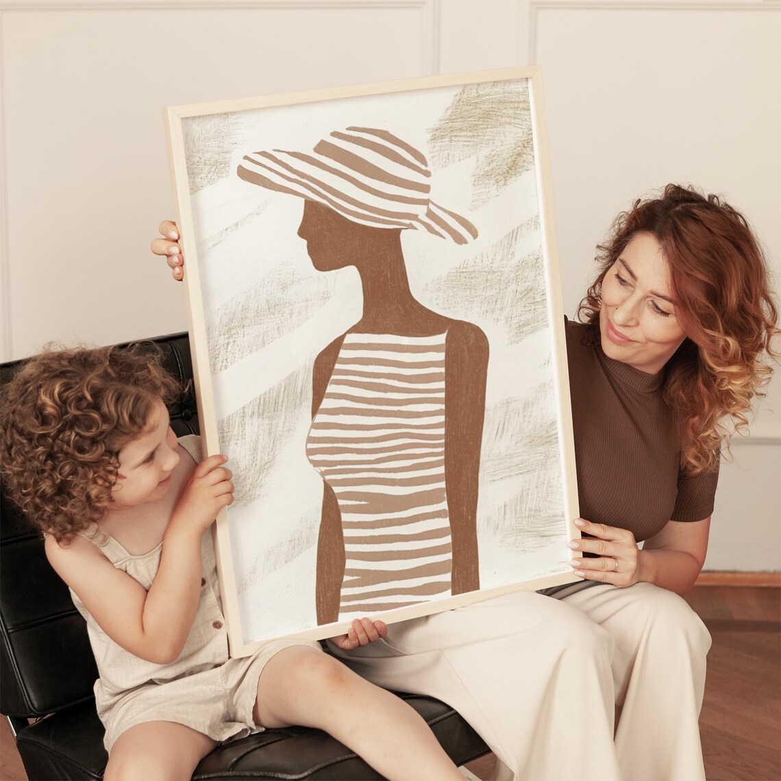 Minimalist Woman In Hat, Abstract Illustration - Image 4